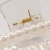 Fashionable transparent pearl frame hair clip, simple and elegant hair accessory, hairstyle decoration, hair accessory, hair clip clip Application Scenario